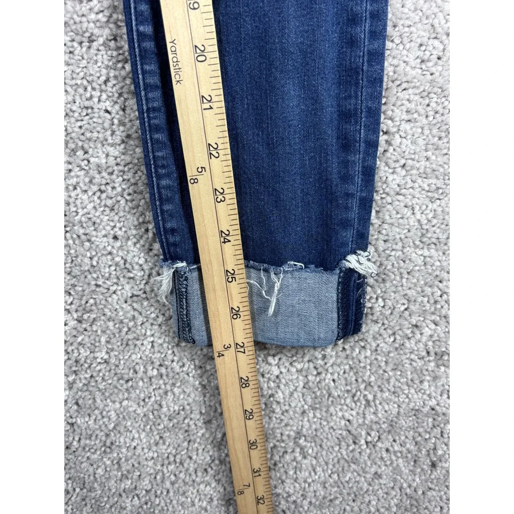 J Brand Womens Skinny Leg Blue Denim Jeans Distressed Knee Rips‎ Size 25/26